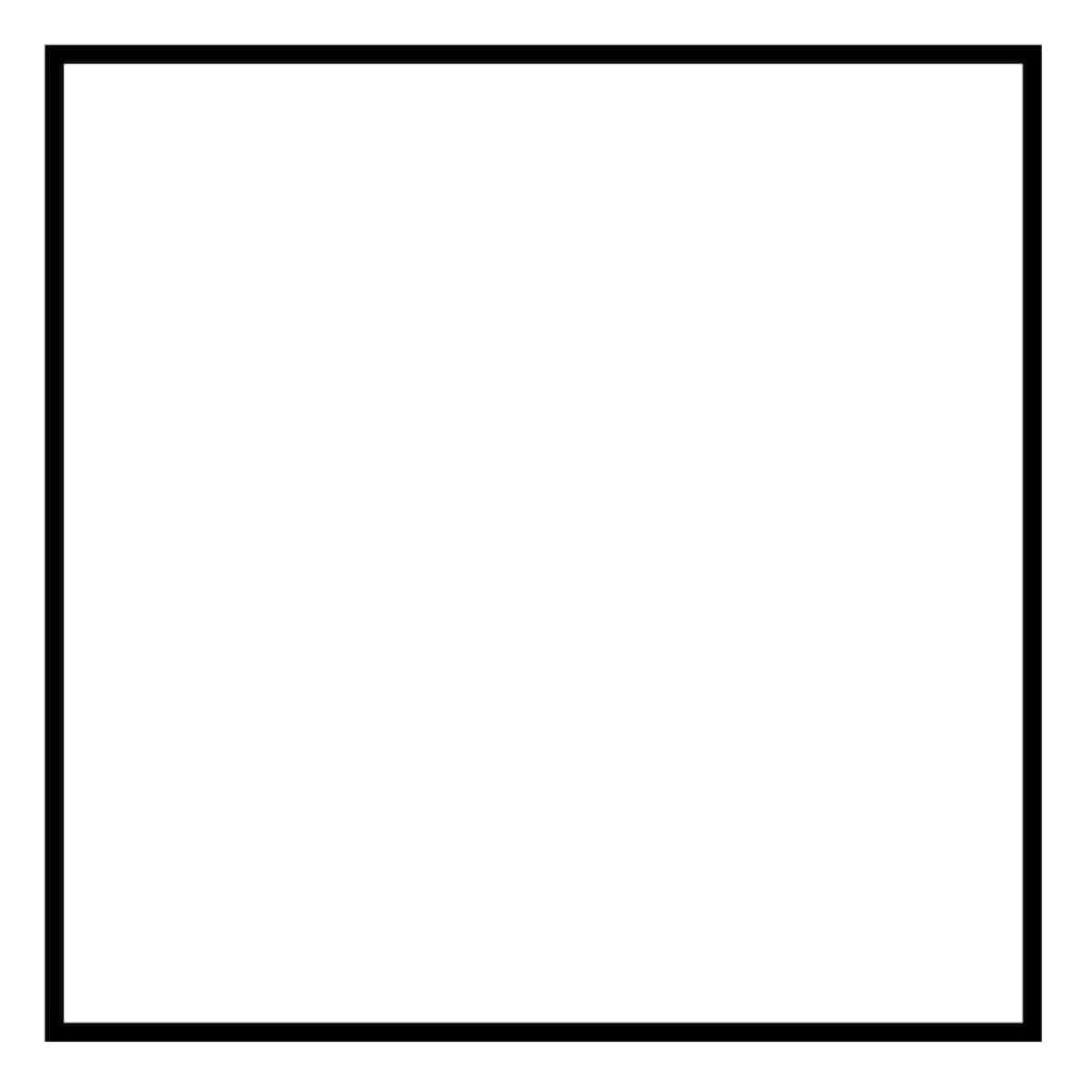 Minimalist black and white wallpaper with bold black frame and centered white square background