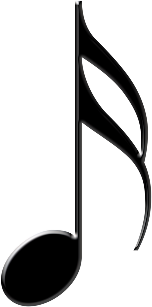 Sleek Black Music Note Wallpaper - Minimalist Design Background