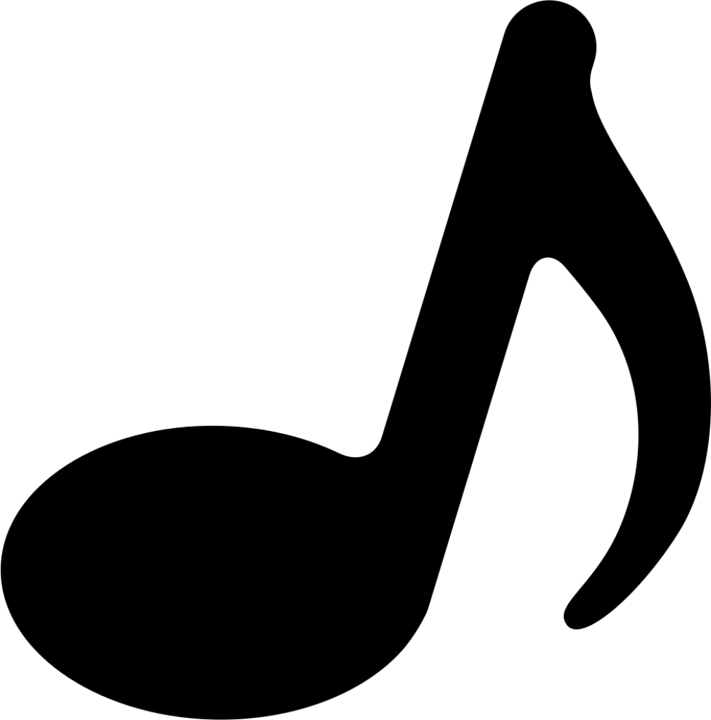 Minimalistic Black Music Note Wallpaper on White Background