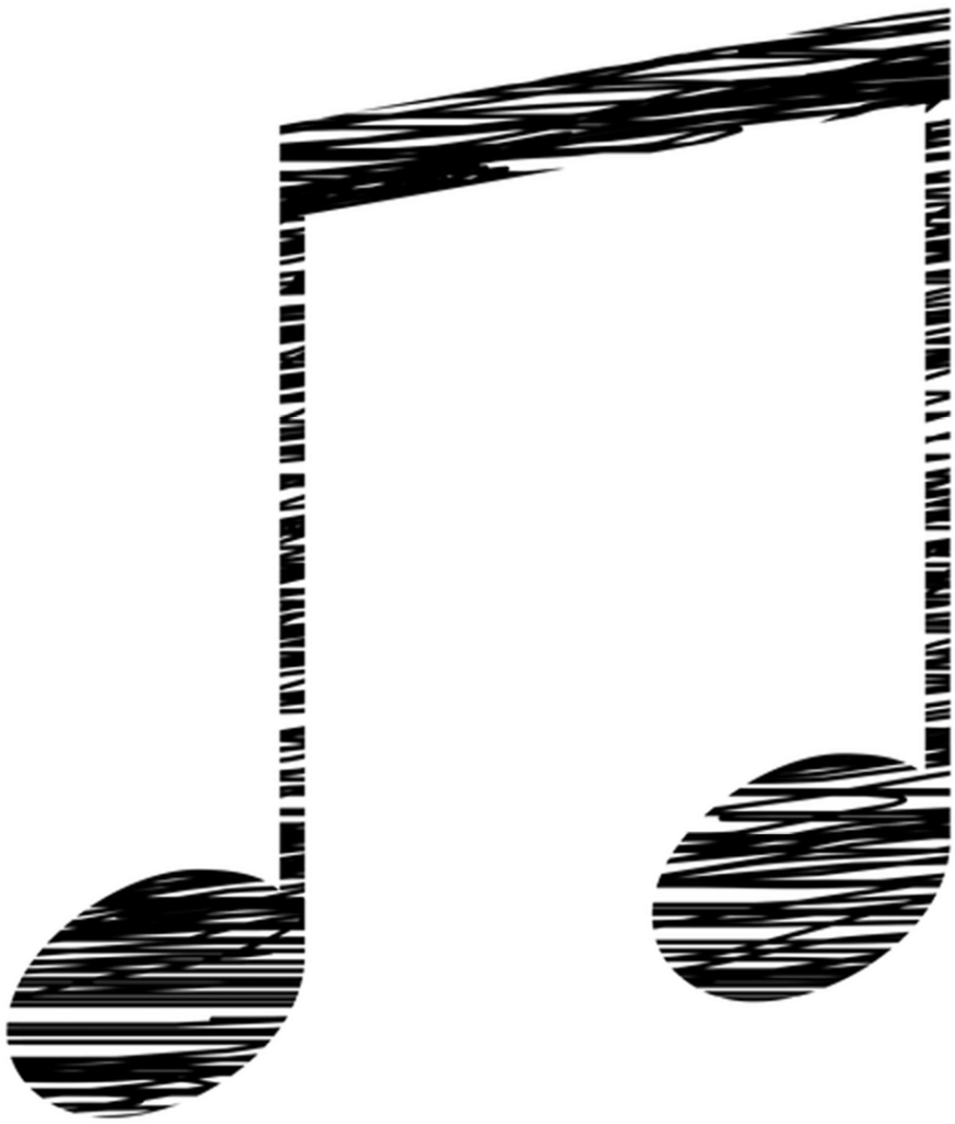 Minimalist Black Music Notes Wallpaper for Creative Projects