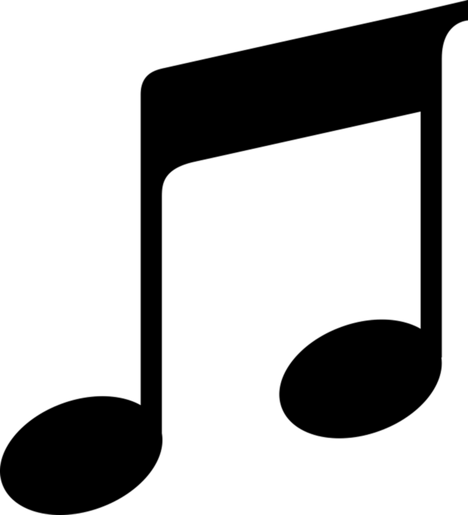 Minimalist Black Musical Note Wallpaper for Modern Media Designs