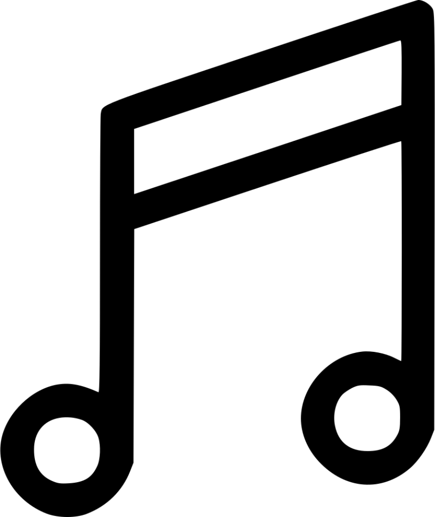 Minimalist Black Musical Note Wallpaper on White Background