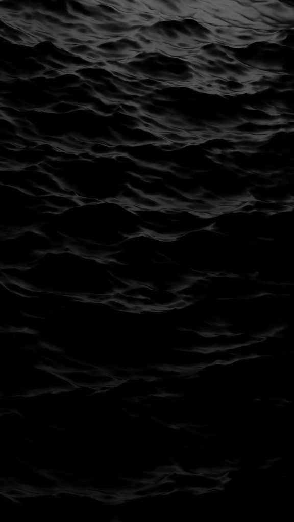 Minimalist Black Sea wallpaper with deep monochrome water ripples for elegant iPhone backgrounds