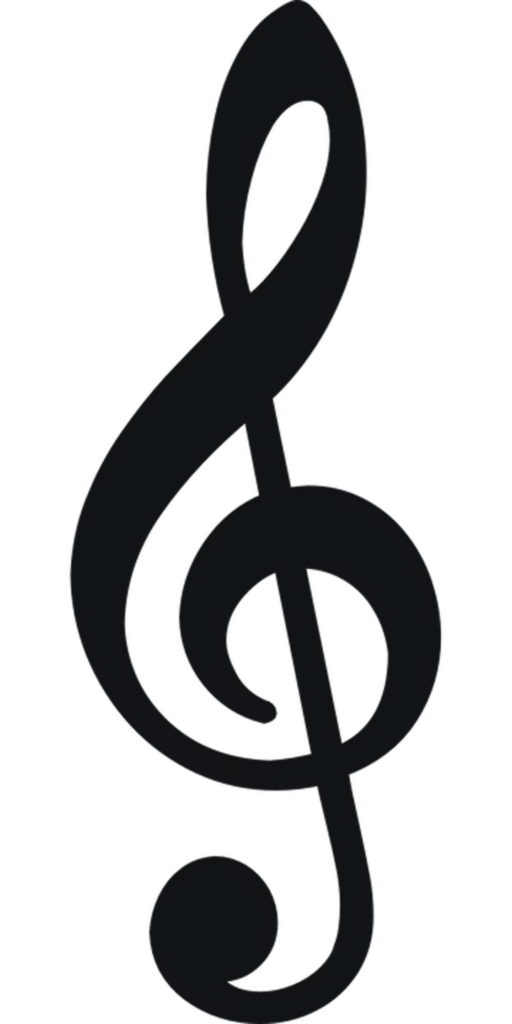 Minimalist Black Treble Clef Wallpaper for Music Lovers
