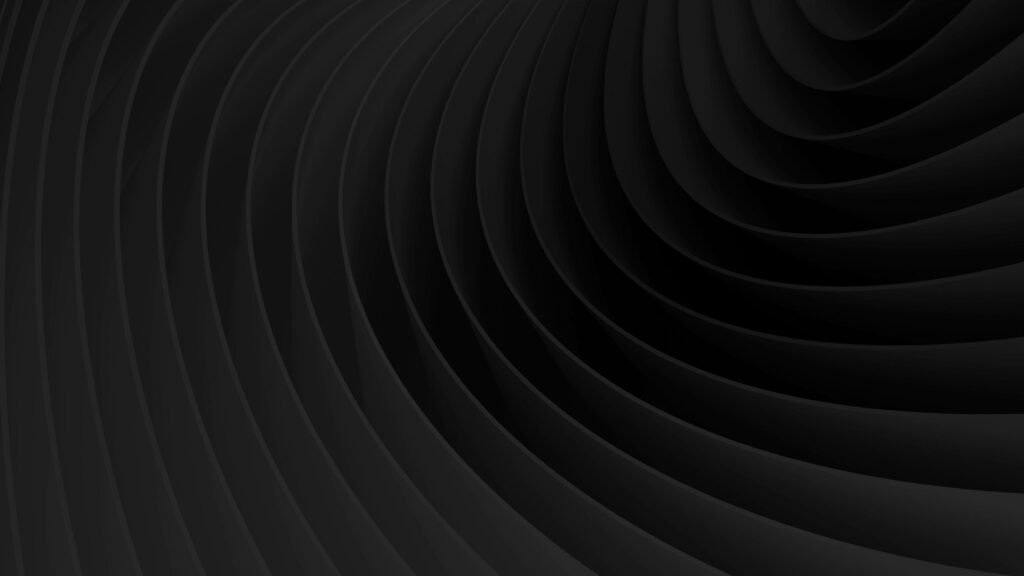 Minimalist Black Abstract Wallpaper with Layered Curves and Depth