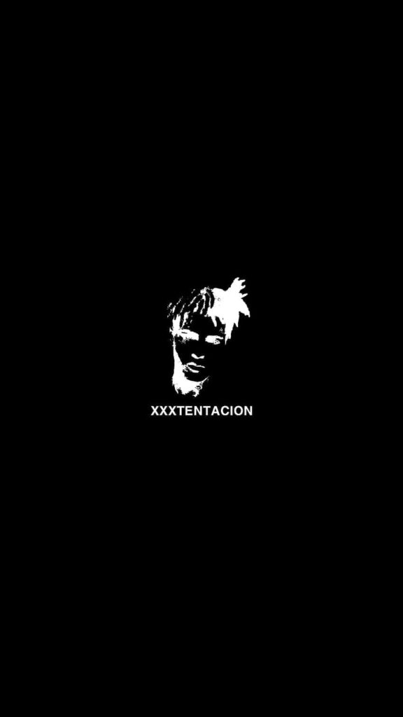 Minimalist Black Wallpaper: High-Contrast Face & XXXTENTACION Design
