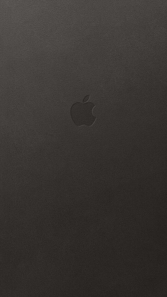 Minimalist Black Wallpaper with Embossed Apple Logo for Modern Phones