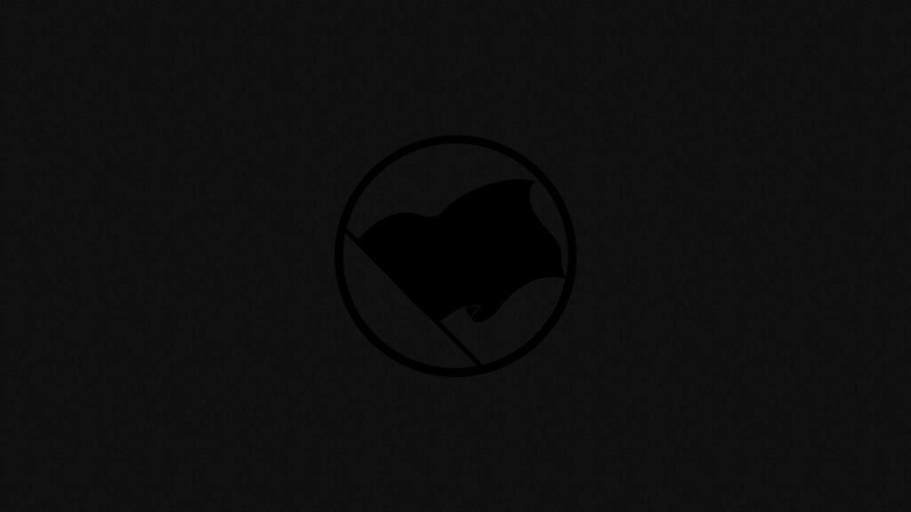 Minimalist Dark Background Wallpaper with Silhouetted Flag Design