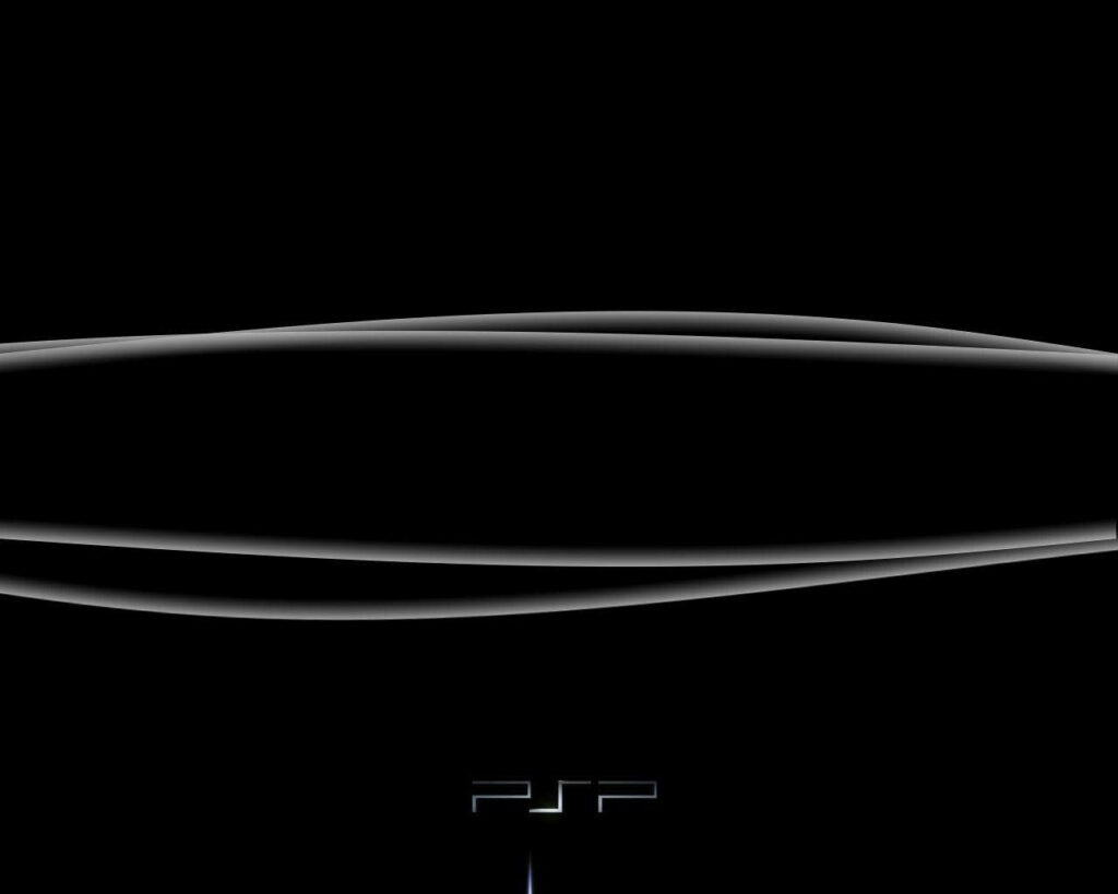 Minimalist Black Wallpaper with Wavy Lines & PSP Logo Design