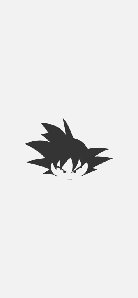 Minimalist Black and White Wallpaper of Iconic Animated Character