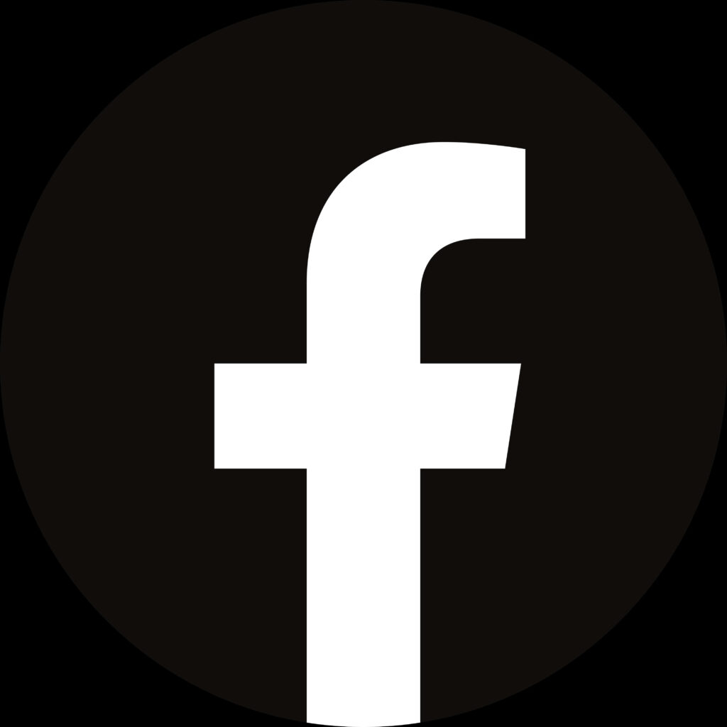 Minimalist Black & White Facebook Logo Wallpaper on Solid Black