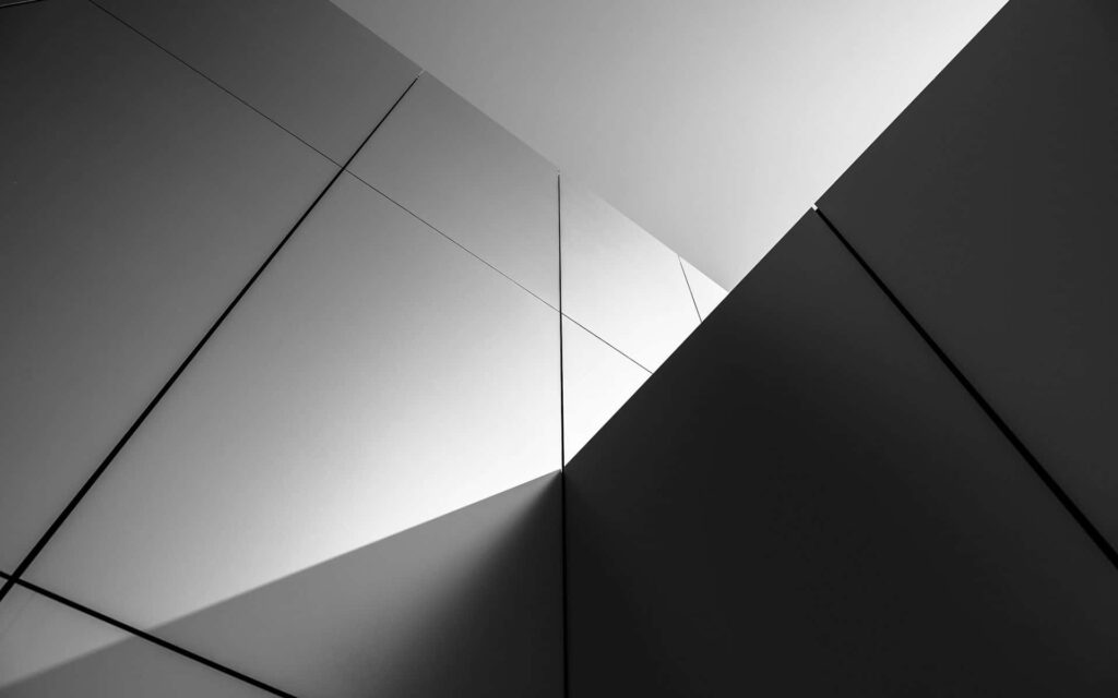 Minimalist Black & White Abstract Wallpaper with Geometric Design