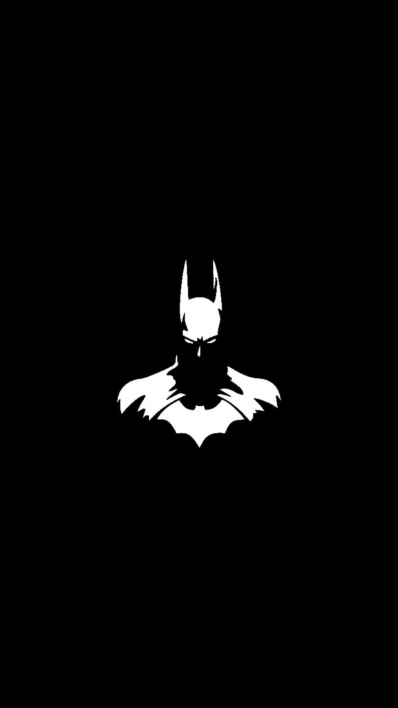 Minimalist Batman Wallpaper: Iconic Black & White Design for Gotham Fans