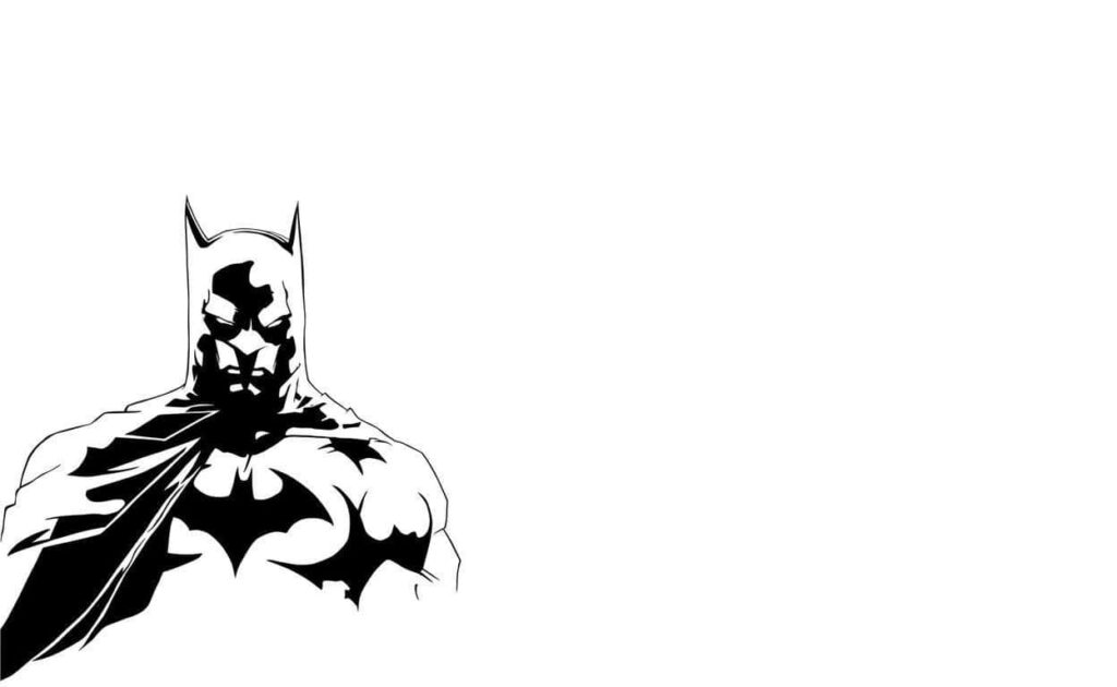 Minimalist Black and White Batman Wallpaper with Bold Bat Symbol