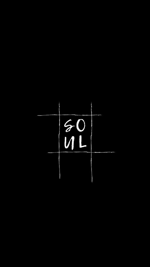 Modern Black and White Soul Wallpaper: Artistic Grid Design