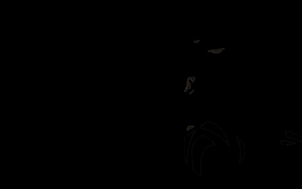 Abstract Black & White Vegeta Wallpaper: Minimalist Silhouette Design