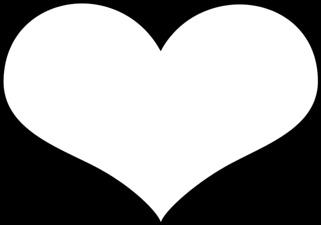 Minimalist Black Wallpaper with Large White Heart Shape