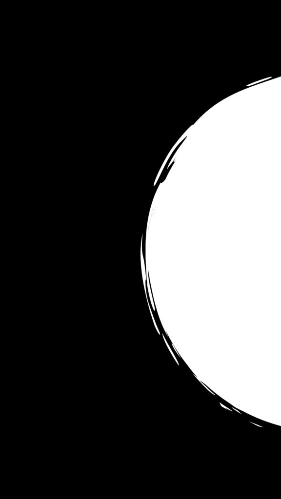 Minimalist Black-and-White Wallpaper with Abstract Circle Design