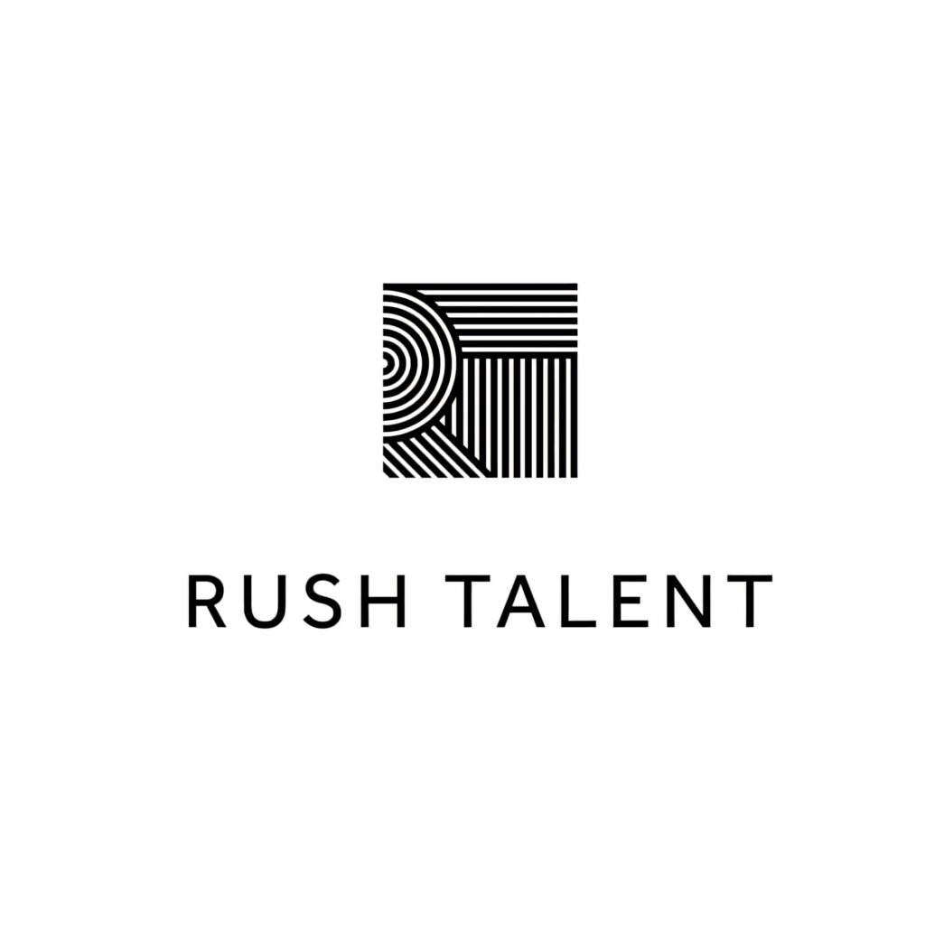 Minimalist Black & White Wallpaper with Abstract Triangle Logo