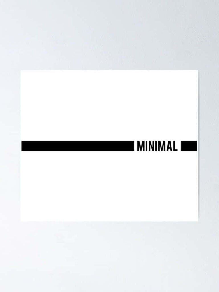 Minimalist Black & White Wallpaper with Bold 'MINIMAL' Text