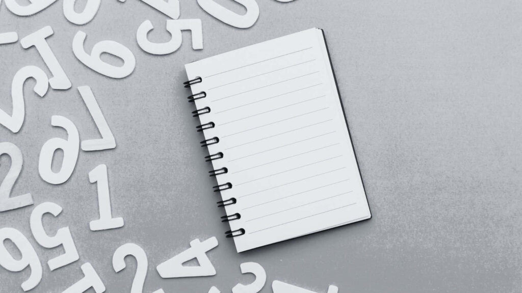 Minimalist Black and White Number Wallpaper for Modern Background
