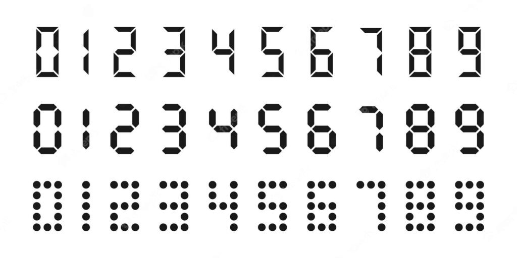 Minimalist Black & White Wallpaper with Stylish Numerical Digits
