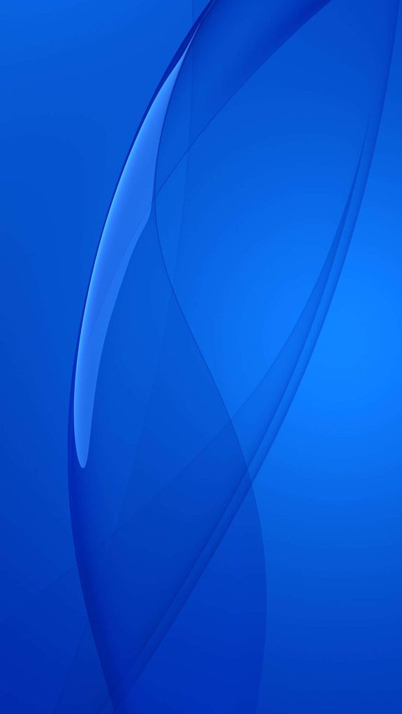Minimalist blue abstract wallpaper with fluid curves and deep blue gradient for iPhone background