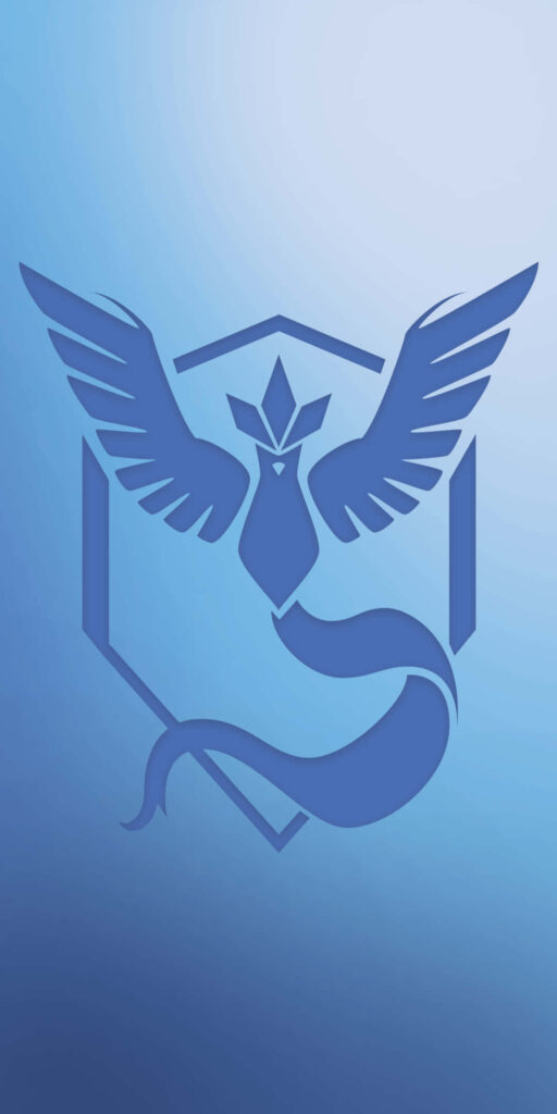 Minimalist Blue Bird Wallpaper: Modern Design with Gradient Background