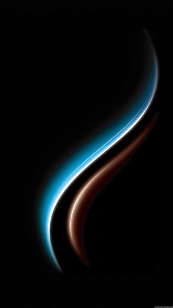 Elegant Blue & Brown Wave Wallpaper for Samsung Devices
