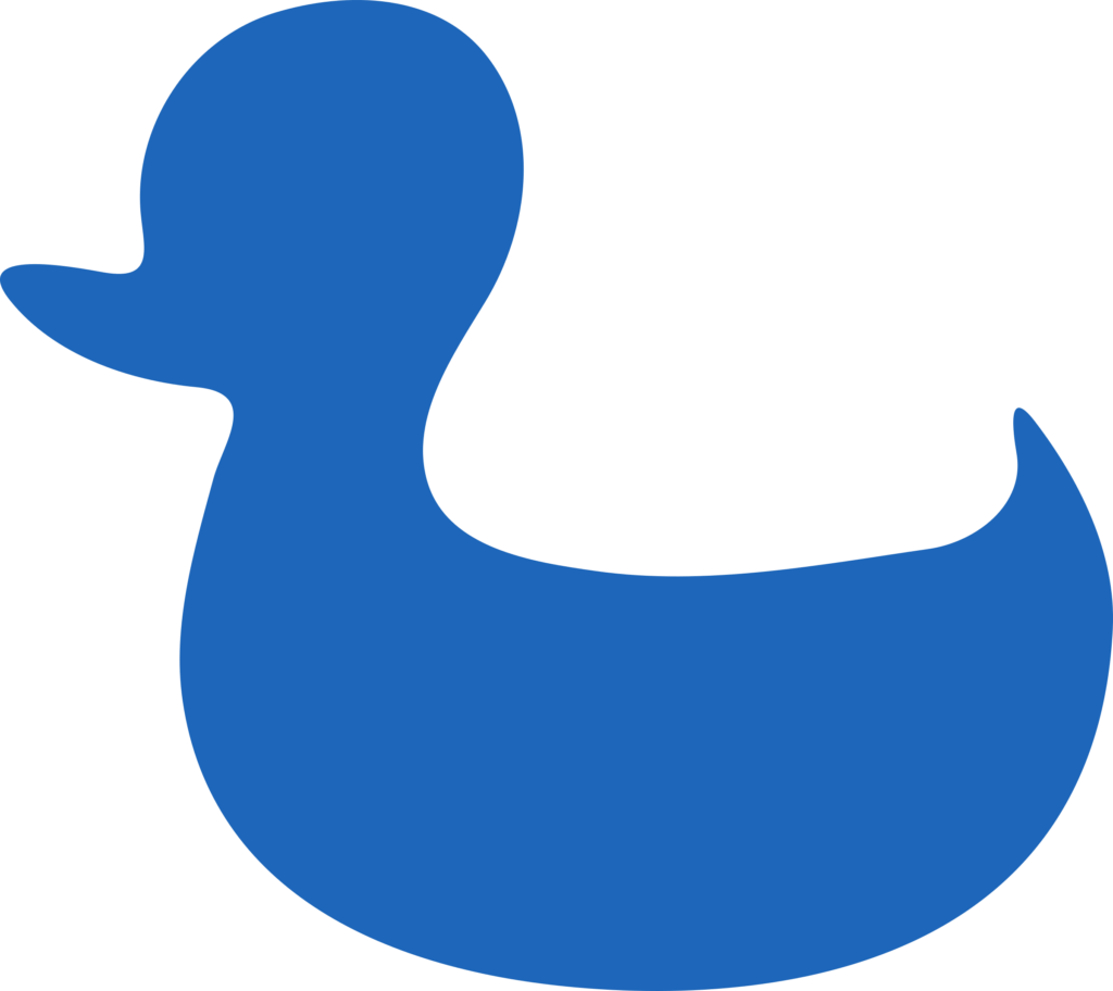 Minimalist Blue Rubber Duck Silhouette Wallpaper - Versatile Background