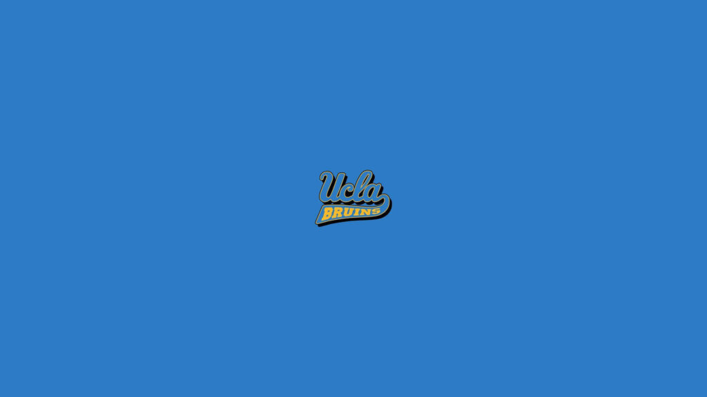 Minimalist UCLA Bruins Wallpaper: Blue Background & School Pride