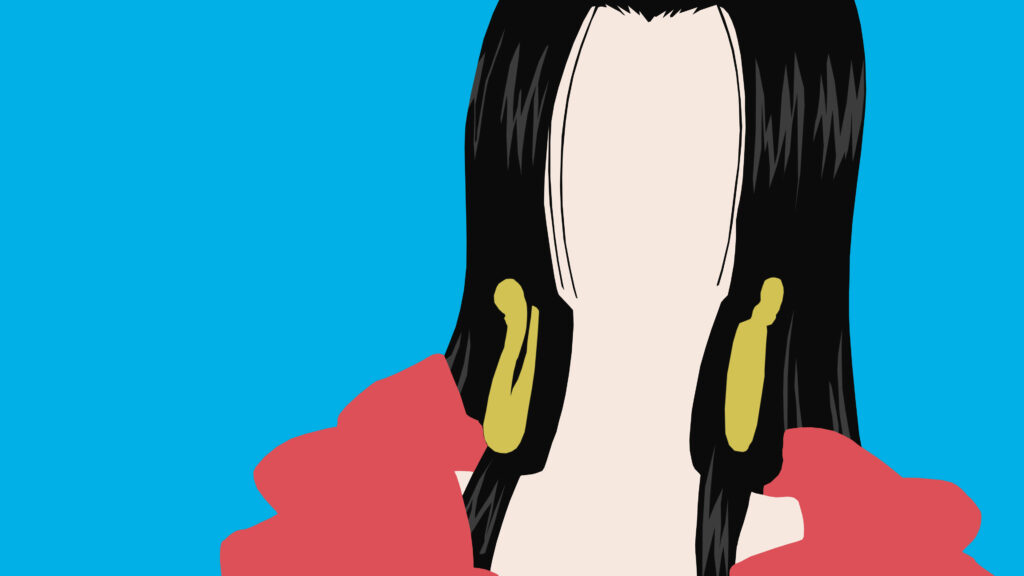 Minimalist Boa Hancock Wallpaper: Stylish Vector Art Background