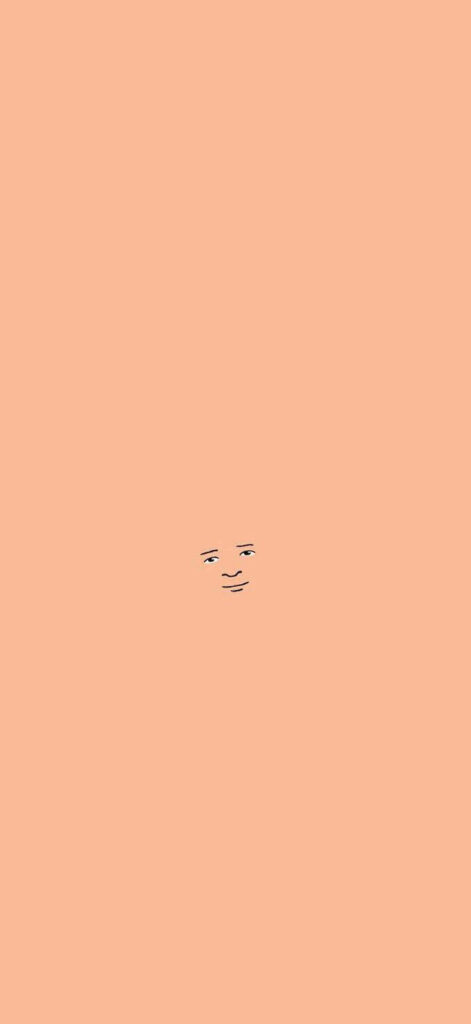 Minimalist Bobby Hill face illustration wallpaper with clean lines and iconic expression background