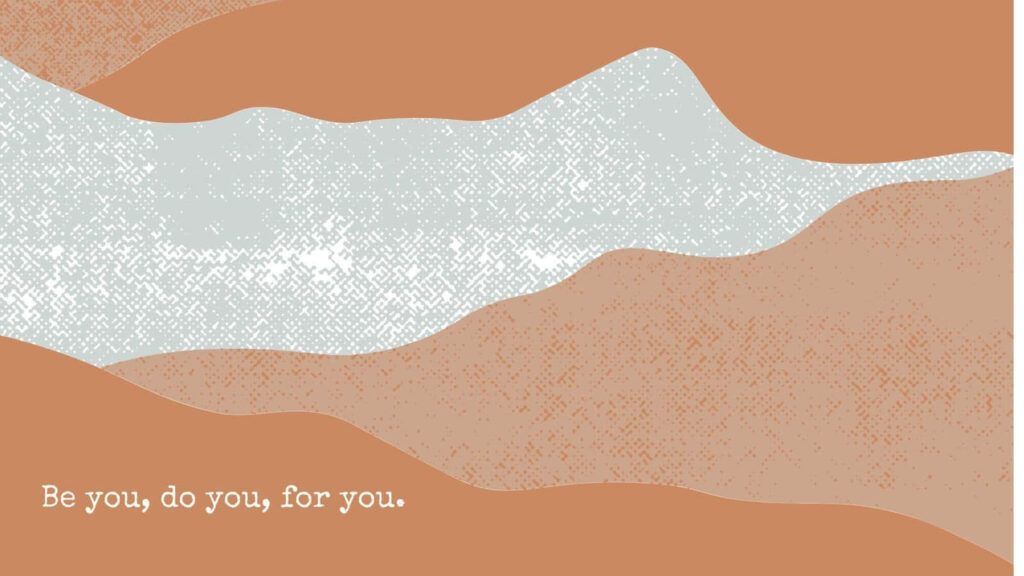 Minimalist Boho Wallpaper: Earthy Abstract Design & Inspiring Quote