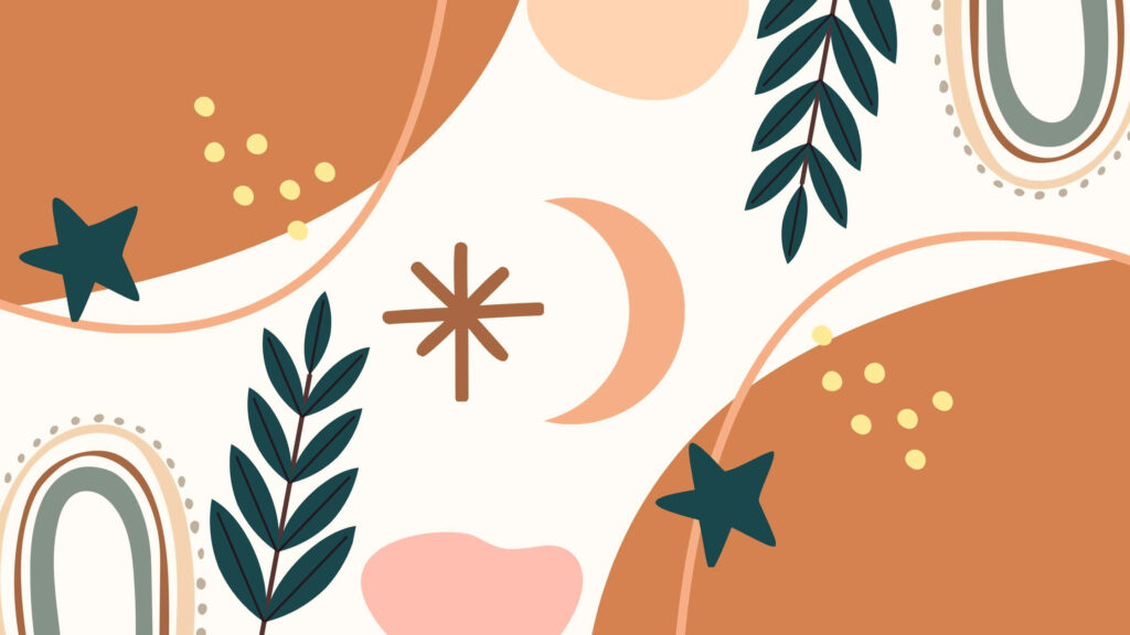 Minimalist Boho Wallpaper: Abstract Design with Earthy Tones