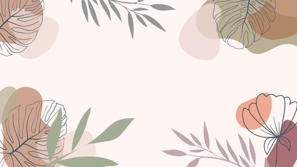 Minimalist Boho Wallpaper: Earthy Floral & Leaf Desktop Background