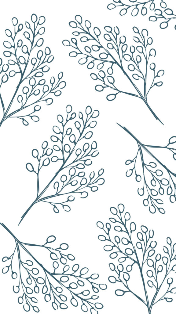 Minimalist Botanical Wallpaper: Delicate Branches in Monochrome Design