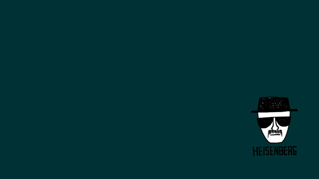Minimalist Breaking Bad Wallpaper: Heisenberg Sketch on Dark Background