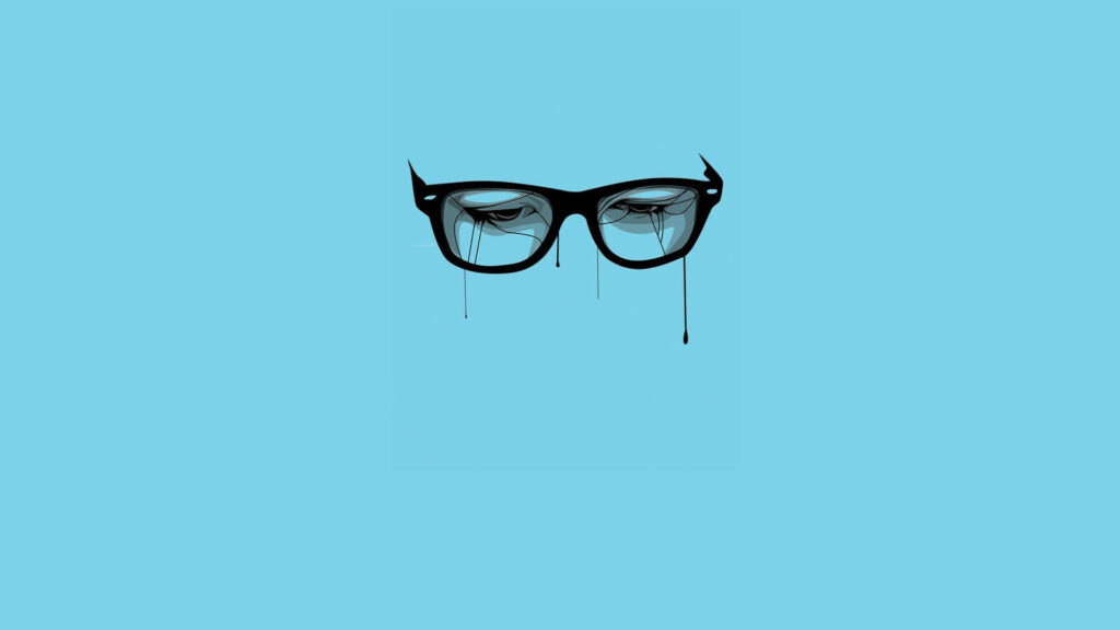 Minimalist Wallpaper: Walter White's Glasses & Dripping Effect