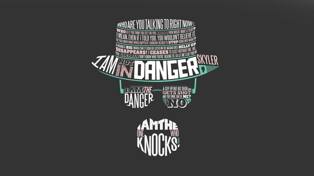 Minimalist Breaking Bad Wallpaper: Walter White's Iconic Hat & Quotes