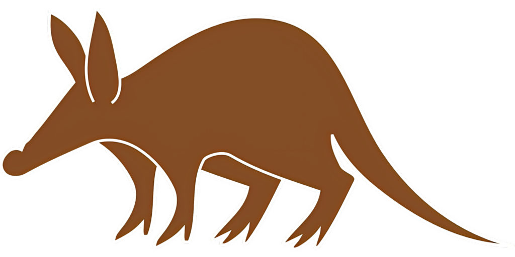 Minimalist Brown Anteater Illustration Wallpaper for Animal Lovers
