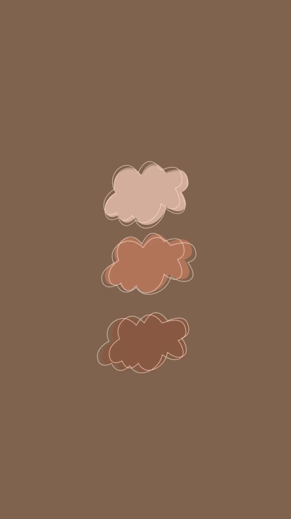 Minimalist Brown Cloud Wallpaper with Stylish Gradient Design
