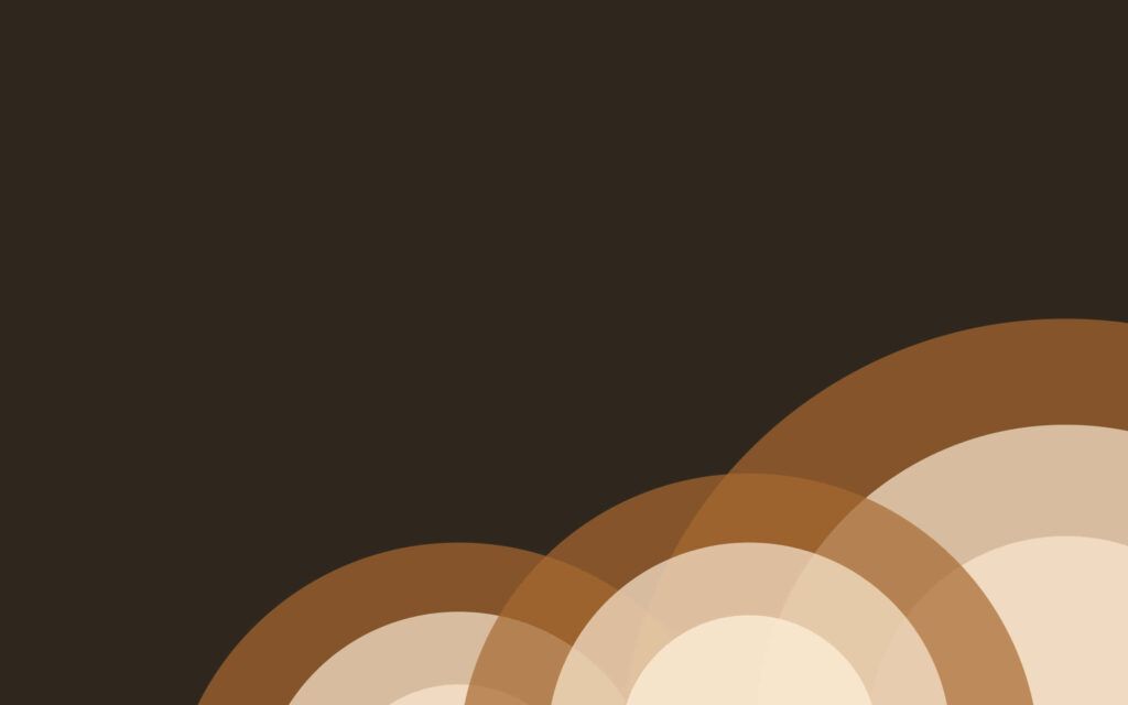 Modern Layered Circle Wallpaper in Shades of Brown - Minimalist Background
