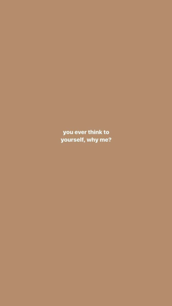 Minimalist Brown Wallpaper: Thoughtful 'Why Me?' Design for Modern Homes