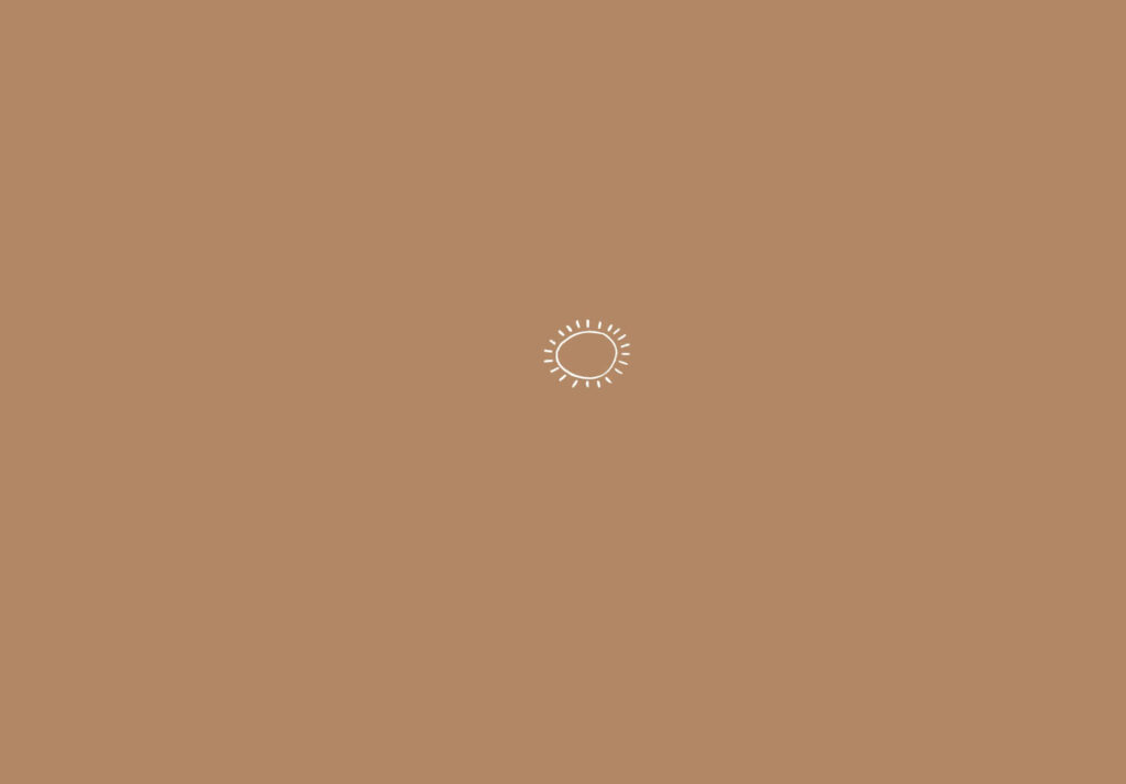 Minimalist Brown Wallpaper with White Sun Icon - Serene Background