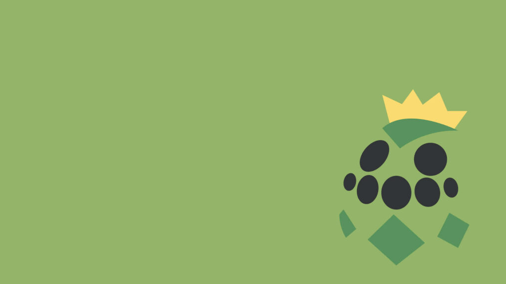 Minimalist Cacnea Wallpaper: Clean Design on Green Background