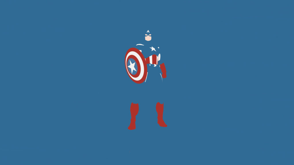 Minimalist Captain America Wallpaper with Iconic Shield Design