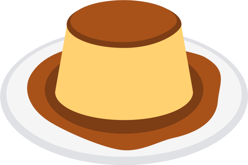 Minimalist Caramel Custard Wallpaper - Smooth Dessert Illustration