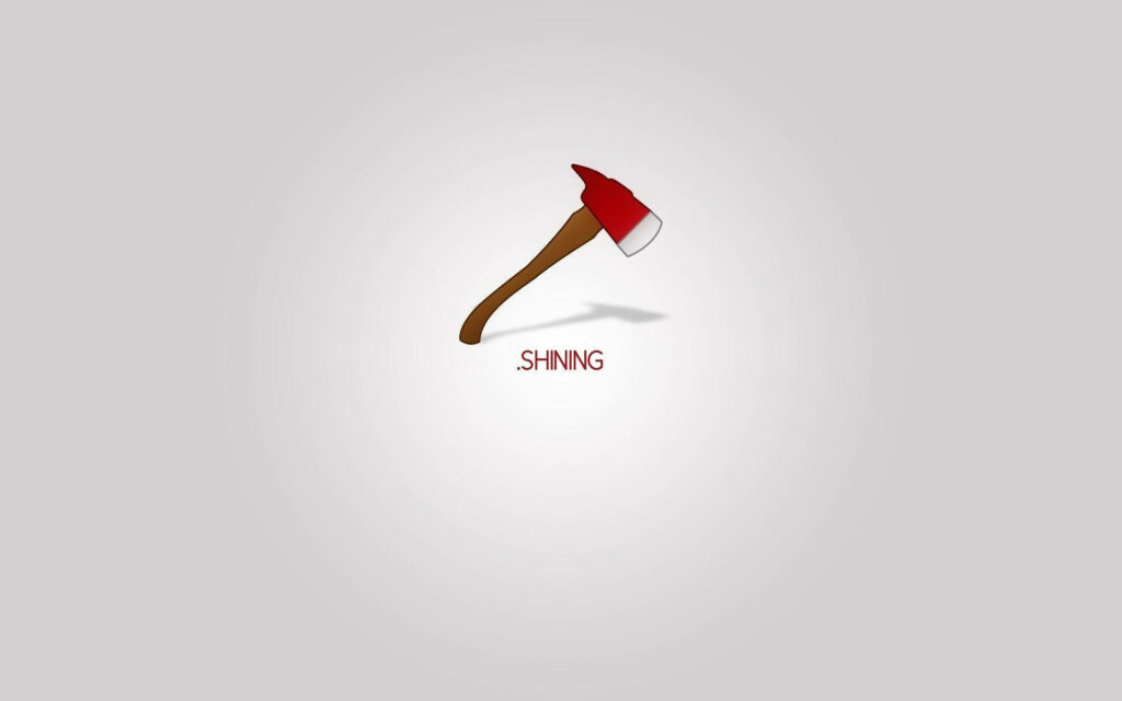 Minimalist Cartoon Axe from 'The Shining' - Wallpaper Background