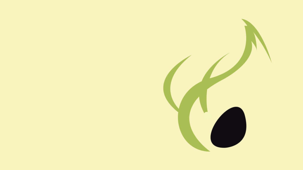 Minimalist Celebi Wallpaper in Bright Yellow – Clean Lines Design